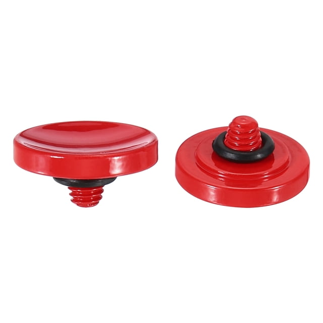 Unique Bargains Bouton de Déclenchement d'Obturateur Bouton de Déclenchement d'Obturateur Souple Bouton d'Obturateur d'Appareil Photo en Cuivre Concave, Rouge Lot de 2