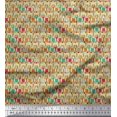 thumbnail image 1 of Soimoi Polyester Crepe Fabric Bottle & Wine Glass Bar Printed Fabric 1 Yard 52 Inch Wide, 1 of 5