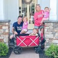 thumbnail image 2 of Keenz 7S Push Pull 2-Child Bambin Enfants Chariot Poussette sur Roues W / Canopée, Red, 2 of 12