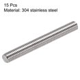 thumbnail image 2 of Unique Bargains M6 x 50mm Fully Threaded Rod 304 Stainless Steel Right Hand Threads 15 Pack, 2 of 4