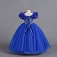 thumbnail image 3 of Robes Formelles pour Filles Robes à Épaules Dénudées Robes de Bal Robe en Tulle Robes d'Anniversaire pour Filles 4-5 Ans, 3 of 4