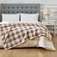 thumbnail image 3 of Mainstays Velvet Plush Throw,Buff Check,50X60", 3 of 5
