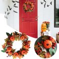 thumbnail image 1 of RYRDWP Maple Pumpkin Wreath Autumn Festival Wreath Decor, 1 of 9