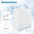 thumbnail image 3 of Costway 5 Cu.Ft Compact Chest Freezer with 7-Gear Adjustable Temperature for Home,, 3 of 10