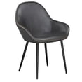 thumbnail image 4 of Fauteuil Ani, noir, rembourré, ensemble de 4, 4 of 5