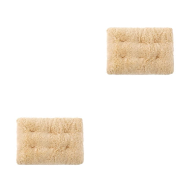 Maytalsory Soft And Comfortable Dog Bed Pets Sweet Dreams Easy To Clean Dog Cage Bed apricot XS 2Set