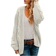 thumbnail image 1 of Simua Cardigans pour Femmes Surdimensionnés, Épais, à devant Ouvert, Chandails en Tricot Torsadé, Manches Longues, Cardigans, Manteaux d'Extérieur, 1 of 5