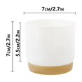 thumbnail image 3 of Flowerpots with Dish Ceramic, High Hardness Imitation Ceramic Plastic Flower Pot Large/Small White Succulents Planter Plastic Plant Pots White Plant Pots, Flower Pots, 3 of 7