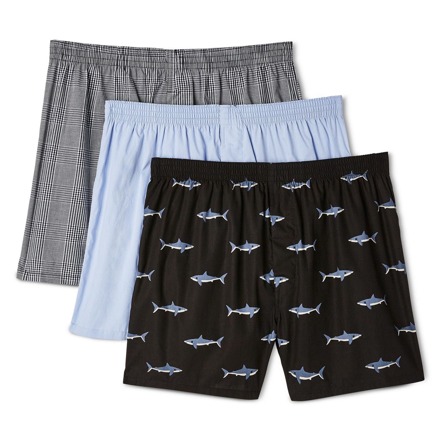 Lot de 3 caleçons boxeurs tissés George pour hommes