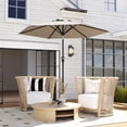 thumbnail image 2 of Outsunny Patio Sun Umbrella, Outdoor Parasol with 6 Ribs, Khaki, 2 of 10