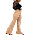 thumbnail image 4 of Women Corduroy Flared Pants Stretch Bootcut Bell Bottom Trousers, 4 of 5