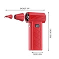 thumbnail image 3 of Red High Power Thermal Snow Blower With Efficient Turbine Tech, Abs Plastic Blades And Built-In 6000Mah Battery For Car Windshield Defrost And Snow Removal, 33.07X51.97X18.9In 0.54Lb, 3 of 5