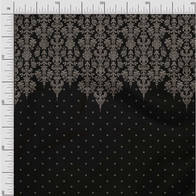 Soimoi Poly Georgette Fabric Floral Block Panel Print Fabric by Yard 42 Inch Wide