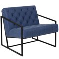 thumbnail image 1 of HERCULES Madison Series Retro Blue Leather Tufted Lounge Chair, 1 of 6