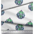 thumbnail image 2 of Soimoi Japan Crepe Satin Fabric Leaves & Floral Block Decor Fabric Printed Yard 42 Inch Wide, 2 of 3