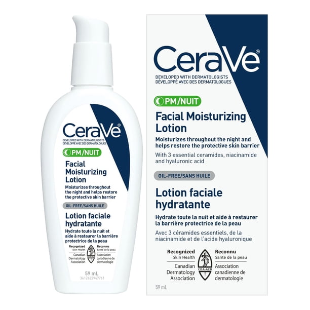 CeraVe PM Facial Moisturizing Lotion, Nighttime Face Moisturizer