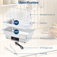 thumbnail image 3 of Electric Chafing Dish Buffet Set,9 QT Stainless Steel Food Warmer with Temperature Control & Transparent Roll Top Lid, Catering Server,for Catering Parties Restaurant, 3 of 8