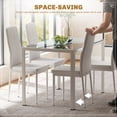 thumbnail image 4 of HOMCOM Dining Table Set for 4, Rectangular Glass Kitchen Table With Chairs, 4 of 10