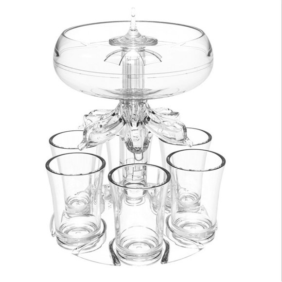 Liquor Dispensers 6 shot glass dispenser and Acrylic dispenser Set Liquor Dispenser for Home Bar Party Supplies Halloween Shots Drink Dispenser for Parties Fancy Alcohol Dispenser