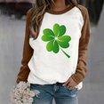 thumbnail image 4 of QIPOPIQ T-Shirts à Manches Longues à Col Rond pour Femmes T-Shirts de la Saint-Patrick T-Shirts Amples pour Dames T-Shirt Imprimé Trèfle T-Shirt Vert Porte-Bonheur Haut T-Shirt à Col Rond T-Shirts de la Saint-Patrick Offres, 4 of 4