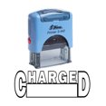 thumbnail image 1 of CHARGED Self Inking Rubber Stamp Custom Shiny Office Stationary Stamp, 1 of 1