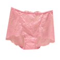 thumbnail image 1 of HUITKMM Womens Underwear Ladies' Lace Solid Color Transparent Mid High Waist Plus Size Triangle Pants, 1 of 3