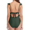 thumbnail image 4 of Womens One Piece Ruffle Cut Out Swimsuits Strappy Monokinis Bathing Suits, 4 of 6