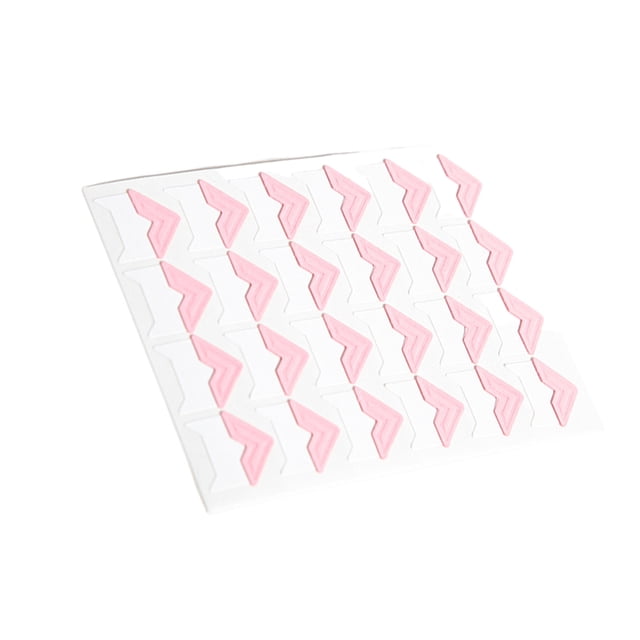 ZheElen 24piece Easy To Remove Vintage Corner Kraft Stickers Durability Wide Application pink