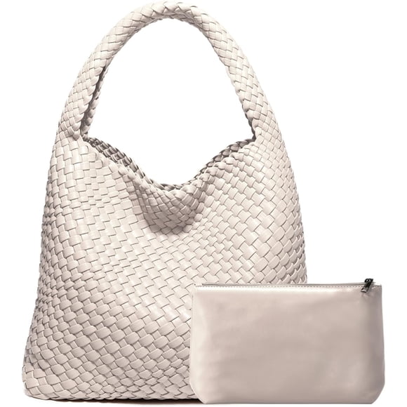 LHSHID Woven Bag Purses and Handbags Woven Vegan Leather Bag For Women Woven Tote Bag Shoulder Bag Top-Handle Bag With Purses