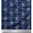 thumbnail image 1 of Soimoi Polyester Crepe Fabric Leaves Block Fabric Prints by Yard 52 Inch Wide, 1 of 5