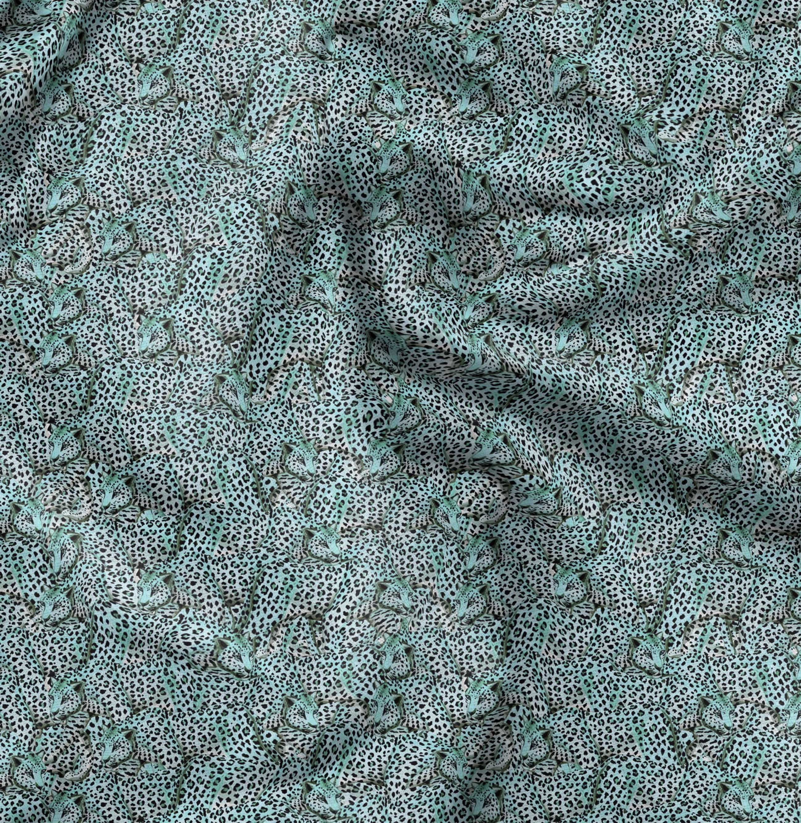 Soimoi Velvet Fabric Leopard Animal Fabric Prints by Yard 58 Inch Wide