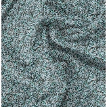 Soimoi Crepe Silk Fabric Leopard Animal Fabric Prints by Yard 42 Inch Wide