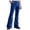 Blue, variant on Male Gold Velvet Dress Pants - Flared Leg, Straight Fit, Pockets - Stylish Modern Trousers for Daily/Business Use