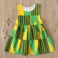 thumbnail image 5 of B91xZ Robes pour Filles Sans Manches Taille Haute Robe Courte Ligne A, Vert 12-18 Mois, 5 of 5