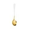 PEONAVET Cuillère en Acier Inoxydable Cuillère en Acier Inoxydable Cuillère à Soupe Mignonne Cuillère de Table pour la Maison Cuillère à Dessert Cuillère à Melon D\'eau Cuillère Ronde à Long Manche