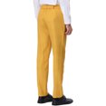 thumbnail image 3 of INSPIRE CHIC Men's Pants Stripes Zipper Closure Front Pockets Dress Pants 34 Yellow White, 3 of 7