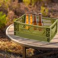 thumbnail image 1 of Feltree Desktop Folding Storage Basket Kitchen Household Refrigerator Industrial Style Coffee Corner Sundry Organising Basket Stackable Small Size, 1 of 7