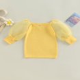 thumbnail image 3 of Robe de Princesse pour Tout-Petit Fille, Robe de Fête en Gaze à Manches Bouffantes, Mini Robe de Concours Décontractée, Vêtements, Noir, 2-3 Ans, 3 of 7