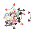 thumbnail image 4 of ZheElen 20 x Cone Barbell Curved Ear Piercing Eyebrow Tragus Jewelley Body Bars Rings, 4 of 6