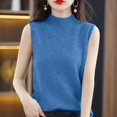 thumbnail image 4 of 2025 Gilet à Demi-Col Roulé pour Femmes Gilet Chandail Surdimensionné Robe pour Femmes Sans Manches Chandail de Base Chemise Gilet Chandail pour Femmes Robe Gilet Chandail pour Femmes Cardigan Sans Manches Chandails Menthe Mignon Chandail, 4 of 6