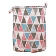 thumbnail image 3 of Patterned Linen Laundry Hamper With Open Top for Bedroom or Bathroom - Durable -Linen Fabric Breathable Large Capacity Stylish Laundry Without Lid, 3 of 5