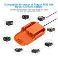 thumbnail image 2 of Adaptateur de Roue Électrique avec Trous de Montage Compatible pour Connecteurs de Batterie Ridgid Aeg 18v, 2 of 4