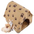 thumbnail image 4 of Air Permeability Foldable Dog BedCat House,  Heat Preservation Pet House, Efficient Convenient For Dog Cat Brown, 4 of 8