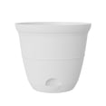 thumbnail image 1 of Pot de fleurs Mainstays de 38 cm (15 pouces) en plastique à arrosage automatique avec soucoupe - Blanc, 1 of 4