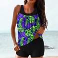 thumbnail image 1 of Weiqiqre Tummy Control Swimsuits for Women Two Piece Bathing Suits Blouson Tank Top with Boyshorts Tummy Control Modest Swimsuits, 1 of 6