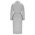 thumbnail image 3 of ShomPort Men's Fleece Pajamas Long Sleeve Open Front Textured Bathrobes Solid Color Fall Winter Warm Casual Robes with Pockets, 3 of 4