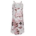 thumbnail image 4 of HKEJIAOI Robe Fleurie pour Femmes Rabais Liquidation Robes Décontractées Robe d'Été Décontractée pour Femmes Mode Col Suspendu en Métal Imprimé Robe Sans Manches Blanc, 4 of 5