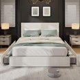 thumbnail image 2 of Twister.CK Full Size Bed Frame with Tufted Headboard, Upholstered Platform Bed Frame with 4 Storage Drawers and Wooden Slats Support, No Box Spring Needed, Beige, 2 of 8