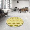 thumbnail image 4 of Ahgly Tapis d'Intérieur Lavable en Machine Carré Transitionnel Orange Or, 7 Pieds Carré, 4 of 7