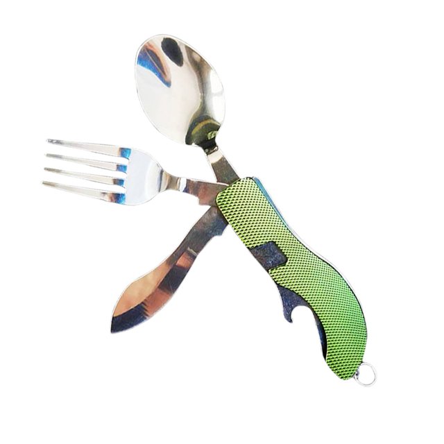 Hearth & Gear Foldable Tableware Spoon And Fork 4 In 1 Tablespoon Stainless Steel Portable Tableware Set For Outdoor Camping Camping Backpack for Men Camping Winter 65l Hiking Backpack Back Packing